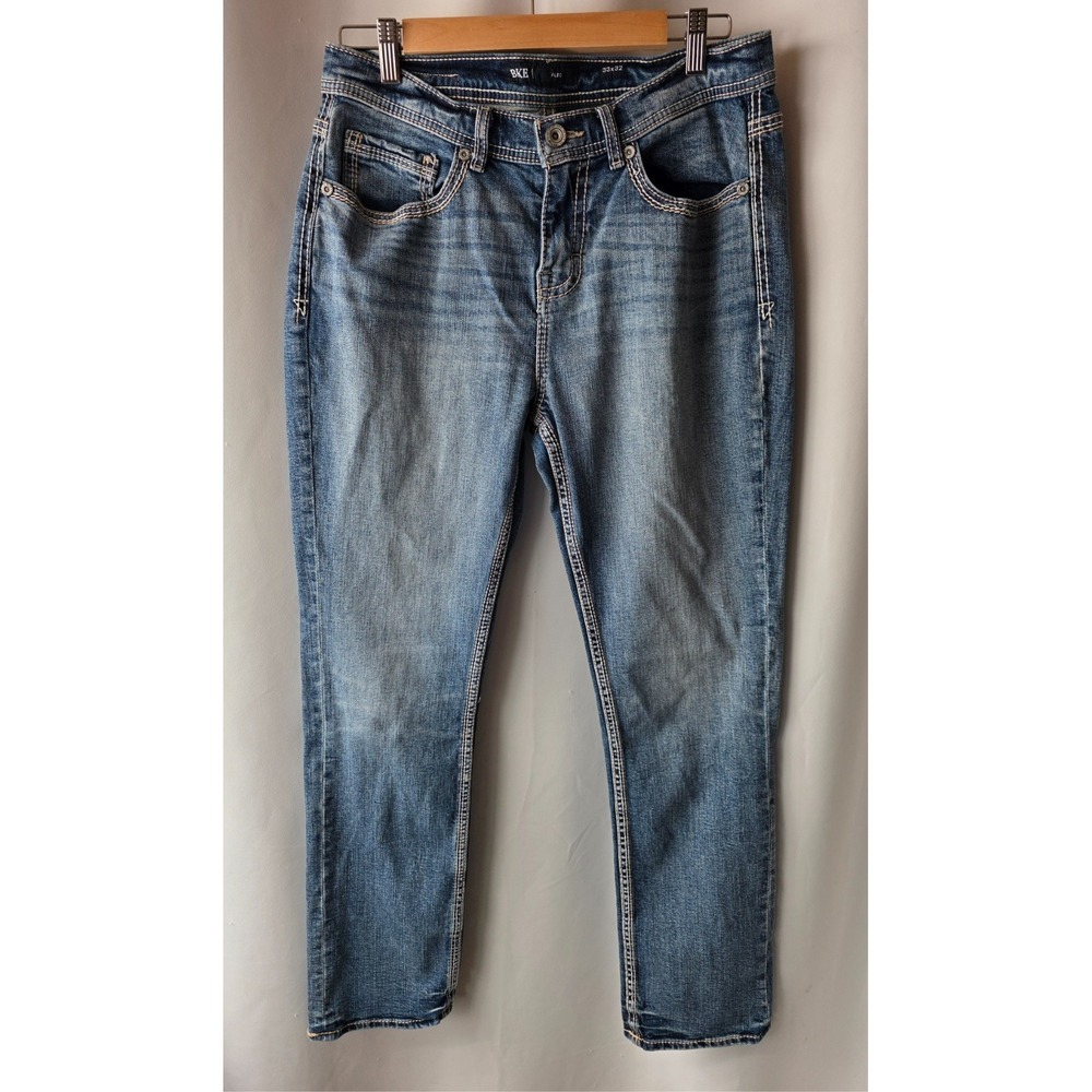 BKE Buckle Alec Skinny High Rise Blue Jeans Stretch Mens 33x32 EUC